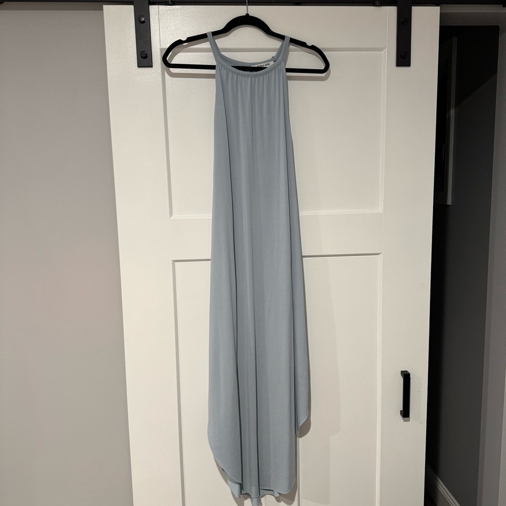 “Double Zero” sky blue halter dress